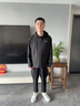 安踏防泼水加绒保暖外套男士秋冬季款梭织连帽通勤跑步运动夹克衣服 【防泼水加绒保暖】基础黑-5 XL /(180) 适合150-160斤 实拍图