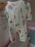 【纯棉两件套】初生婴儿纯棉连体衣夏薄款新生儿长袖居家空调服 2件-夏季连体衣(花海草+青苹果) 59cm 实拍图
