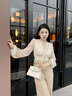 CAHOE KULLO官方凯莉包包女包轻奢侈2025新款品牌时尚百搭女士斜挎单肩手提包 米白-CK女包送女朋友老婆闺蜜生日情人节礼物 实拍图
