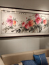 琅櫃坊国画牡丹花开富贵客厅装饰画纯手绘真迹新中式挂画水墨字画花鸟画 A-花开富贵 画芯加框216*89CM 实拍图