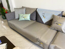 携赢刺绣冰丝沙发垫夏季夏天款座垫防滑皮沙发罩套轻奢凉席坐垫子定做 冰墨-北极灰 70*70cm 实拍图