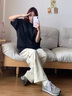 新中式国风裤子男夏季薄款感垂感直筒休闲长裤男装国潮速干冰丝裤 初见先生D25杏色 【盘扣五分裤】 2XL 【135-150斤】 实拍图
