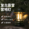 魔铁复古露营灯帐篷灯氛围灯户外野营灯手提挂灯马灯LED应急照明灯 V5805复古绿色充电款 实拍图