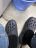 邦帛世洞洞鞋男2025新款厚底增高EVA防臭外穿沙滩踩屎感包头凉拖鞋 洞洞鞋【黑色轮胎底】热卖色 42 适合42-43 实拍图