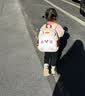 科巢幼儿园儿童书包男女孩入学宝宝新款恐龙轻便女童防走失背包 防丢绳【中号3-6岁布兰兔】 实拍图