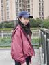 贝孩趣女童外套春秋冬款2026新款童装中大童夹棉加厚连帽衣服儿童冲锋衣 酒红色【春秋款】 150 码(建议身高135-145厘米) 实拍图