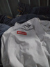 雾卡 【纯棉2件装】短袖t恤男潮流宽松大码夏天新款休闲纯色半袖T恤 鹿角黑色+大R白色 M 建议100-120斤 实拍图