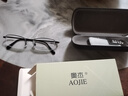 奥杰近视眼镜男有度数超轻半框近视镜可配100 150 200 250 300 350度 镜片折射率1.61（薄） 双眼近视-225度 (含镜盒镜布) 实拍图