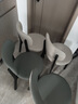致喜北欧实木餐椅家用简约餐桌椅奶油风靠背座椅软包椅子久坐舒服餐椅 黑色实木框架-浅灰色猫爪皮 实拍图