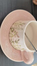 SUCCOHOMEWARE小清新花卉咖啡杯碟套装 ins风复古马克杯陶瓷杯子新婚送闺蜜礼物 风铃粉(一杯一碟)礼品包装 实拍图