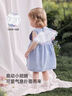 babylove女宝宝连衣裙夏季纯棉婴儿裙子无袖翅膀甜美刺绣美梦天使 实拍图