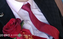 斐卡薇领带男结婚免打结拉链领带懒人领带商务新郎伴郎红色领带易拉得 红色斜纹【不含口袋巾-礼盒装】 实拍图