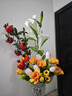 盛世泰堡 仿真花百合花束干花塑料绢花餐桌装饰摆件盆栽插花假花 3头单支 实拍图
