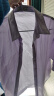 尚都比拉优雅气质休闲通勤衬衫女夏季设计感上衣五分袖白衬衣 紫色 XL  实拍图