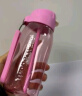 特百惠（Tupperware）乐C塑料杯550ML夏季男女学生便携运动水杯子大容量带吸管 蜜桃粉 实拍图
