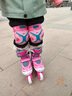 米高溜冰鞋儿童全闪光轮直排轮旱冰鞋轮滑鞋可调尺码S1【培训适用】 全闪粉色鞋+MK9头盔+PE1护具+包 S (27-30)3-5岁 实拍图