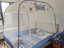 南极人（Nanjiren）蒙古包蚊帐免安装一体式全包围防摔蚊帐架1.5x2米家用防摔婴儿 条纹狗【打开即用 超大空间】 150cm*200cm*170cm 【加密帐纱】 实拍图