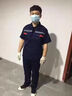 耐典防静电工作服套装夏季短袖劳保服男女汽修工程服厂服定制 藏蓝175 实拍图