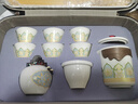 瓷牌茗茶具（cipaiming teaset）旅行茶具套装户外便携式陶瓷快客杯一壶四杯办公室功夫茶壶泡茶 白古茗1壶6杯+罐盘+旅行包+巾夹 实拍图