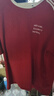 新百伦高端冰丝凉感速干泡泡纱短袖t恤男宽松印花圆领夏季薄款半袖体恤 酒红 L 适合130-145斤 实拍图