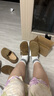 西遇厚底勃肯鞋女2025新款春季包头复古棕色一脚蹬博肯增高半拖鞋 卡其色 （JD预售25天） 38 实拍图