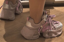 回力官方女鞋冬季老爹鞋女2025新款运动鞋百搭鞋子女 紫银 38 实拍图