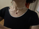 六福珠宝 18K金mipearl系列淡水珍珠项链 总重约8.94克-黄色 实拍图
