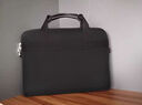七匹狼男士商务公文包单肩男包大容量横款斜挎包帆布包手提包出差电脑包 时尚黑 黑色 实拍图