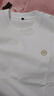 罗蒙2025春秋新款重磅纯棉长袖T恤男宽松男士体恤男生白色半袖衫男款t 白色 XL 适合 155-170斤 实拍图