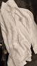 漫佩 纯棉舒适长袖衬衫女2022春秋新款韩版简约复古宽松休闲上衣女外套 奶白色 L 建议110-125斤 实拍图