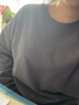 七见秋季男女同款休闲oversize纯色简约运动圆领卫衣 灰色 S  实拍图