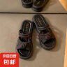 儿童女童凉鞋网红运动休闲时尚夏季男童宝宝防滑韩版中大童沙滩鞋 玫红 29 内长18.5cm 实拍图