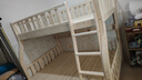 皓娜【现货闪发】床全实木儿童床上下层实木床上下床男孩女孩子母床 单梯款+床垫+书架 上铺宽1.3米下铺宽1.50米 实拍图