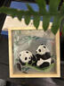 礼来蓉城蜀绣双面熊猫刺绣摆件中国特色礼物送老外出国交流成都伴手礼纪念 蜀绣-原木竹子熊猫（成都发货） 实拍图