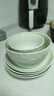 奶油风陶瓷盘子菜盘家用菜碟子餐盘高级感轻奢餐具碗碟套装釉下彩 奶绿色7英寸圆盘4个装 实拍图