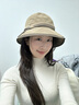 苏木佰（SOMUBAY）夏季轻薄速干防晒帽2025洋气时尚渔夫帽凉帽遮脸出游太阳帽母亲节 卡其色【优质面料】 有送防风绳 M(56-58cm)可调节大小 实拍图