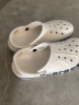 卡骆驰（crocs）洞洞鞋男女鞋 夏季新款户外休闲沙滩涉水鞋耐磨透气防滑拖鞋凉鞋 贝雅卡骆班/白色-深蓝色 M6W8/24cm/38-39 实拍图