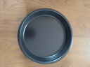 披萨盘饼烤盘家用烤箱用具不沾蛋糕模具厨房圆形烘焙工具 7英寸黑色披萨盘+油刷 实拍图