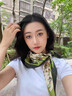 Calznklien丝巾桑蚕丝真丝女2025丝绸小方巾围脖高级感生日礼物女送妈妈老婆 【绿叶蝶梦】高级感礼盒装 高档轻奢风送女朋友老婆妈妈 实拍图