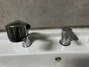 居臣仕分体式水龙头洗脸盆洗手池双孔面盆冷热水龙头分离式可抽拉式洗头 亮银 - 双孔分体升降抽拉龙头 实拍图