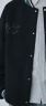 MMOPTOP美式麂皮棒球服外套潮男春秋季刺绣痞帅宽松休闲夹克23001 黑色 L 实拍图