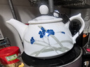 红官窑国瓷茶具套装醴陵陶瓷高档送男士长辈领导兰谷幽香定制乔迁礼物 兰谷幽香茶壶茶具【非遗釉下彩手绘】 6人饮 9件 实拍图