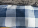 水洗棉床单单件学生宿舍非纯棉全棉单人加厚被单双人床单三件套 兰灰方格 160x220cm【适合1.2m床】【床单】 实拍图