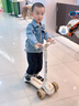 梦多福儿童滑板车1-3岁小孩踏板车可坐4-6幼儿滑滑车二合一宝宝车溜溜车 奶油色【加宽护板+车轮灯光】 一周岁生日礼物男孩滑板车防侧翻 实拍图