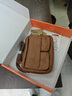 ANDSEEYOU潮牌 单肩包 精品男士休闲头层牛皮单肩斜挎包男士邮差包多隔层横款出行背包手机包 棕色 实拍图
