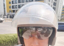 AXK新国标A类3c认证电瓶车头盔四季防风秋冬保暖男女通用电动车摩托车安全帽 贴花GT奶茶色【高清防雾-长透双镜】A类 均码（54-61CM） 实拍图