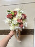 花城千铺新娘手捧花玫瑰花束结婚领证伴娘鲜花束同城配送速达 【主图款】9朵卡布+巧克力泡泡（适合领证） 默认立即配送(预订请备注或联系客服) 实拍图