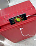 袋鼠（KANGAROO）宽拉杆行李箱女高质量加厚大容量密码箱男铝合金结实耐用旅行皮箱 中国红【加厚铝框可坐人+干湿内衬】 24英寸 【黄金尺寸畅销款】 实拍图