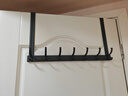 映生活太空铝门后挂钩卧室门上挂衣架挂衣钩免打孔衣服挂钩浴室置物架 枪灰色-加大加厚7钩(臂长30cm) 实拍图