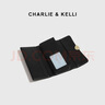 CHARLIE & KELLI官网 CK轻奢包包女包2025新款零钱包长款简约多卡位手拿包 黑色【京仓速达 礼盒包装】 实拍图